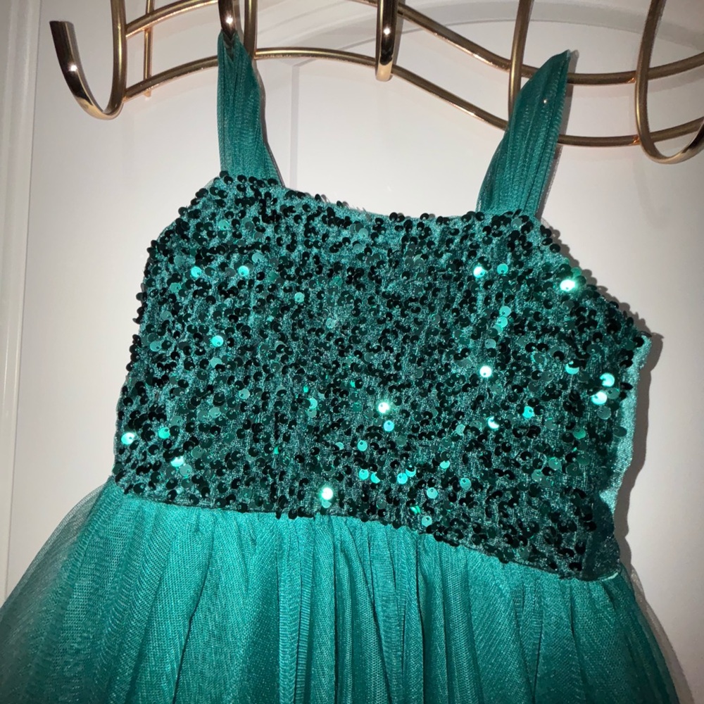 Sparkling Teal Kids Dress